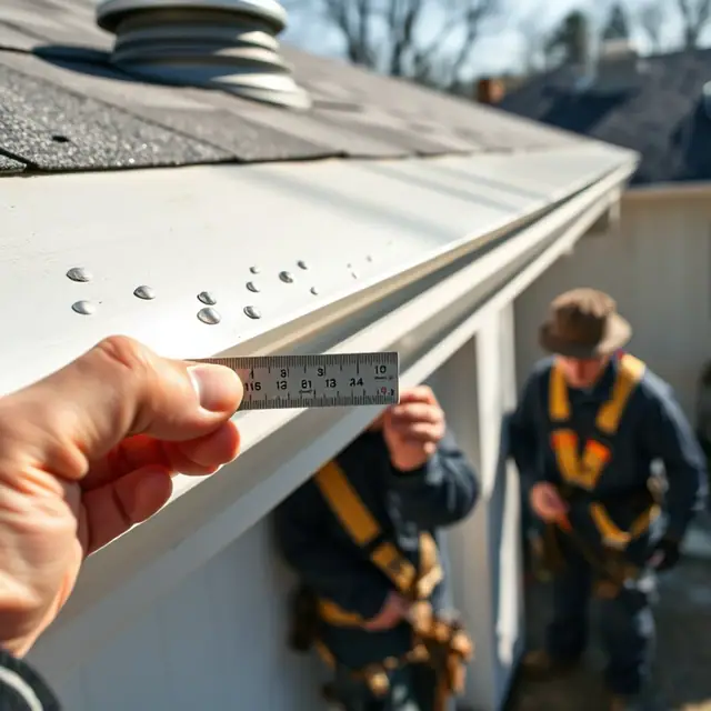 Hail dents in an aluminum gutter and vent cap documented as evidence in Harrisburg, PA