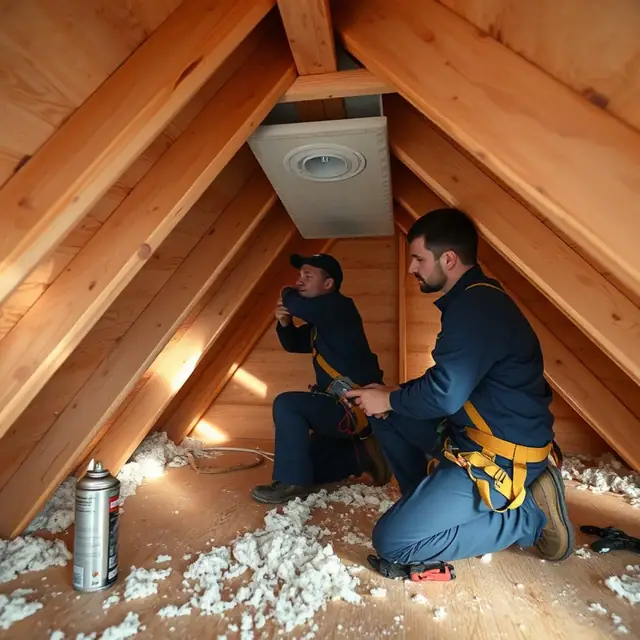 Attic air sealing and baffle work to prevent ice dams in a Harrisburg, PA home