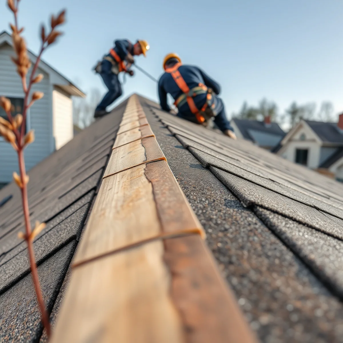 Roof plane dishing and sagging between rafters on an older home