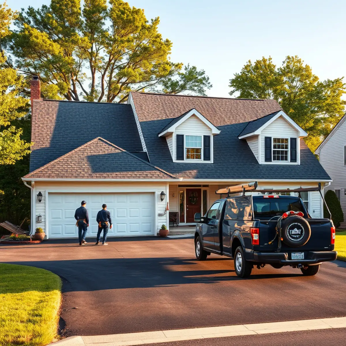 Completed residential roof replacement on a Harrisburg, PA family home