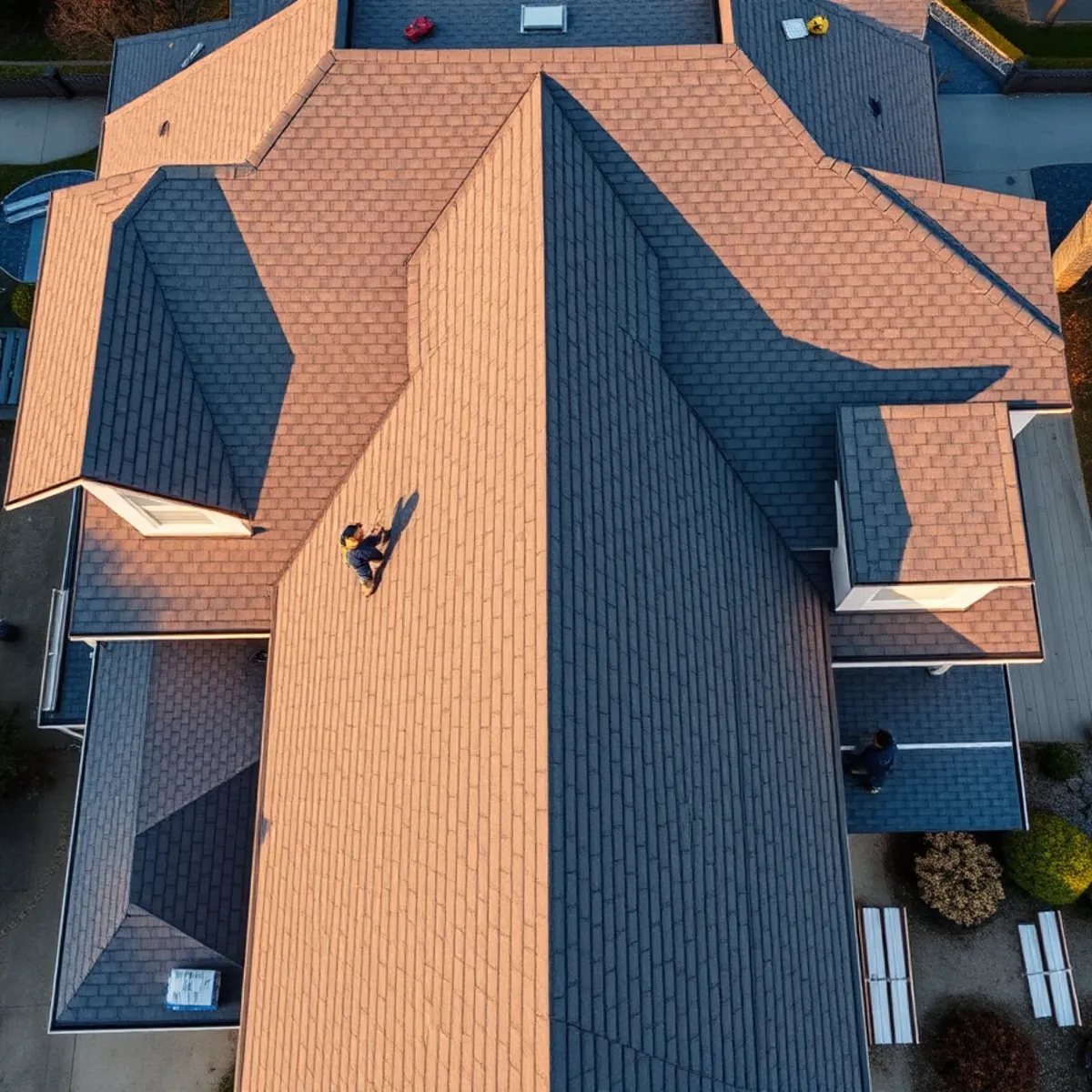 Complex intersecting roofline with multiple valleys and dormers on a Hershey, PA home