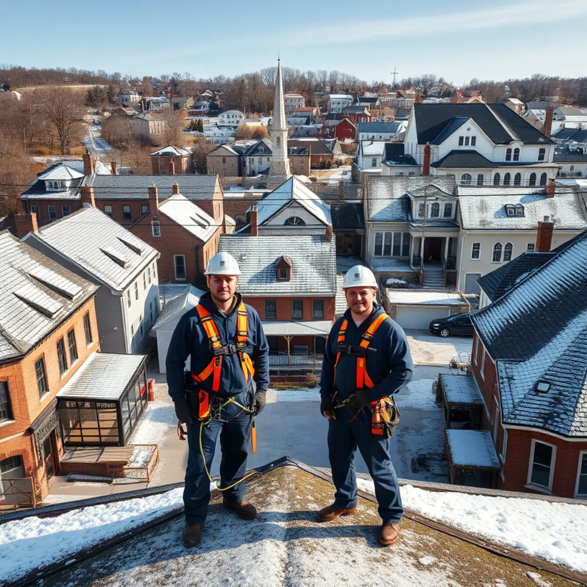Village home and newer subdivision roofs in Linglestown, PA