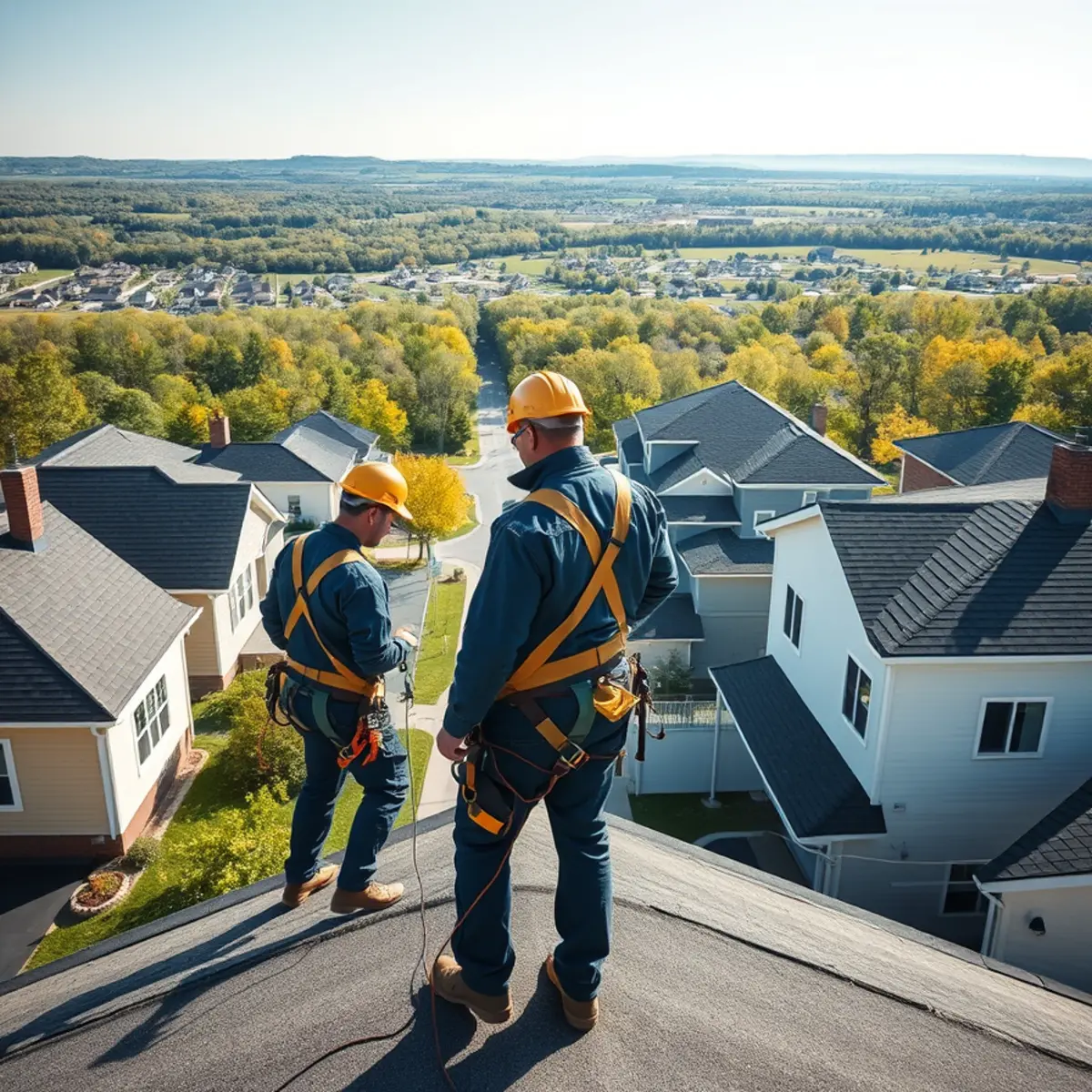 Hilltop home with wind-rated shingle roof in Skyline View, PA